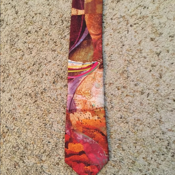 ROBERT GRAHAM SILK TIE DYE NECK TIE, NEW - Picture 3 of 7